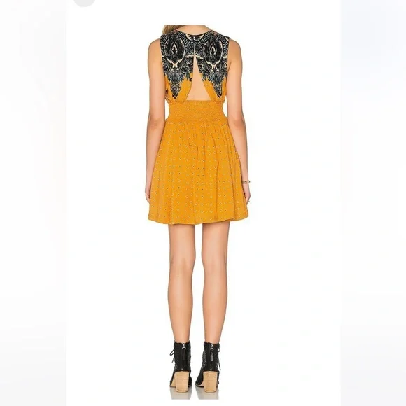 Free People Walking Through My Dreams Dress Goldensun - Picture 12 of 14